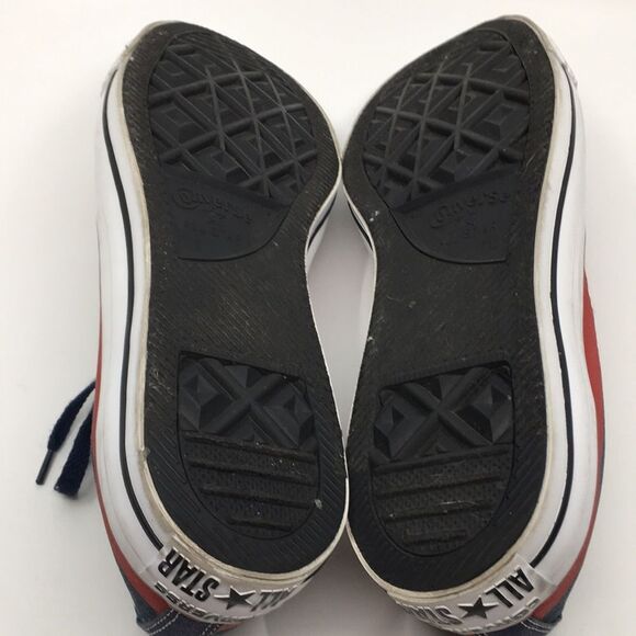Men’s American Flag Patriotic Red White and Blue Converse Chucks Size 11.5 M - Picture 9 of 16